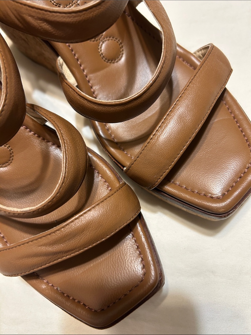 Jimmy Choo Tan Brown Leather Strappy Heeled Sandals - Picture 3 of 14